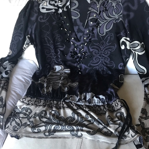 Hale Bob Dressy Tunic with bling! - Picture 1 of 12